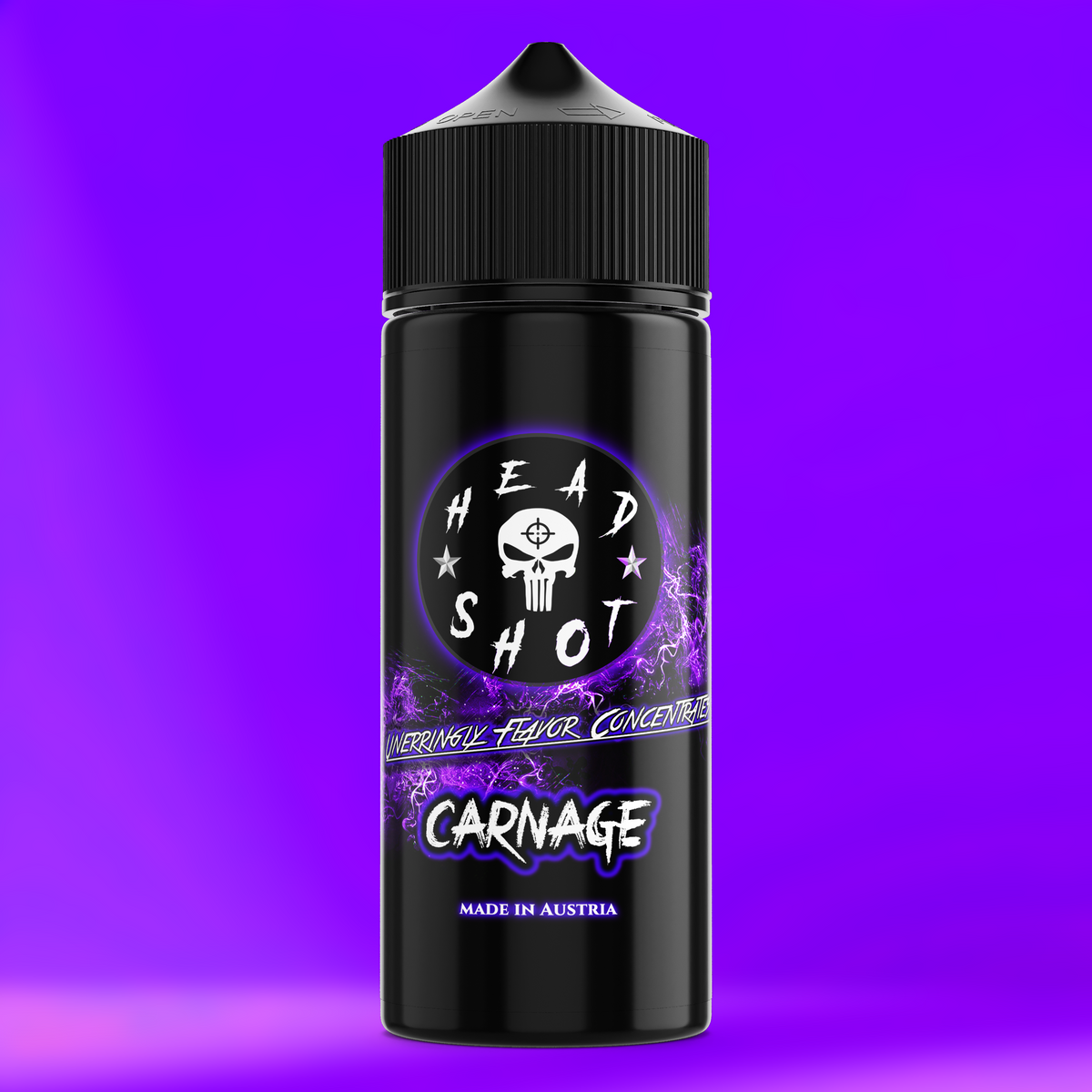 CARNAGE Aroma Flasche farbiger Hintergrund