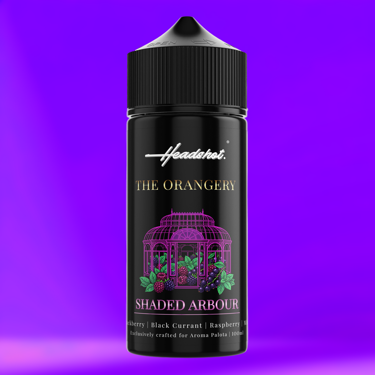 SHADED ARBOUR Blaubeere Granatapfel Brombeere Minze Ice Aroma von HEADSHOT, Flasche, Ansicht 2