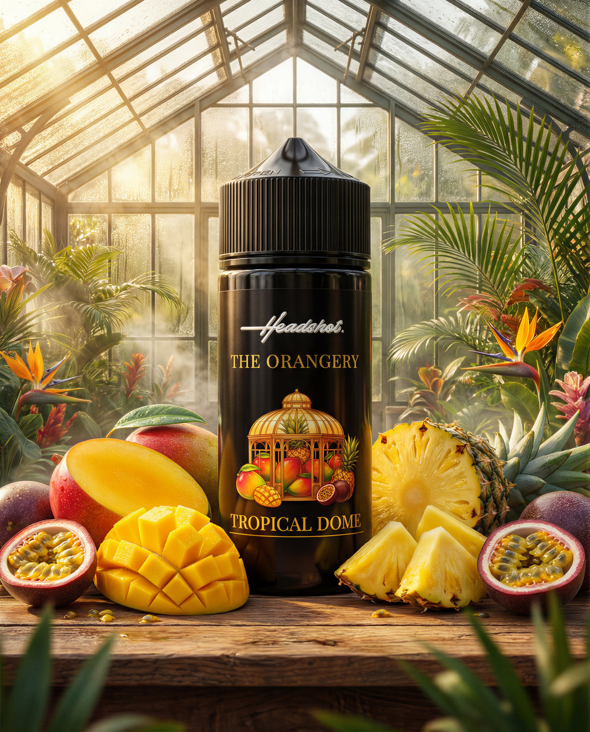 TROPICAL DOME Orange Mango Maracuja Ananas Ice Aroma von HEADSHOT, Flasche, Ansicht 4